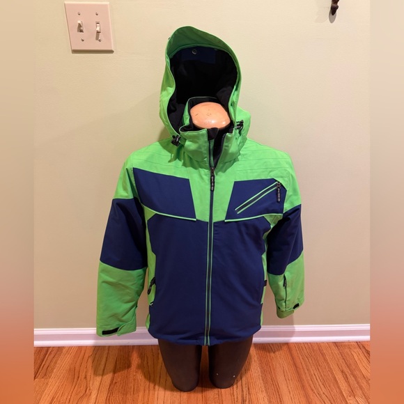Kids Karbon Formula Insulated Jacket Electric Green Size 16